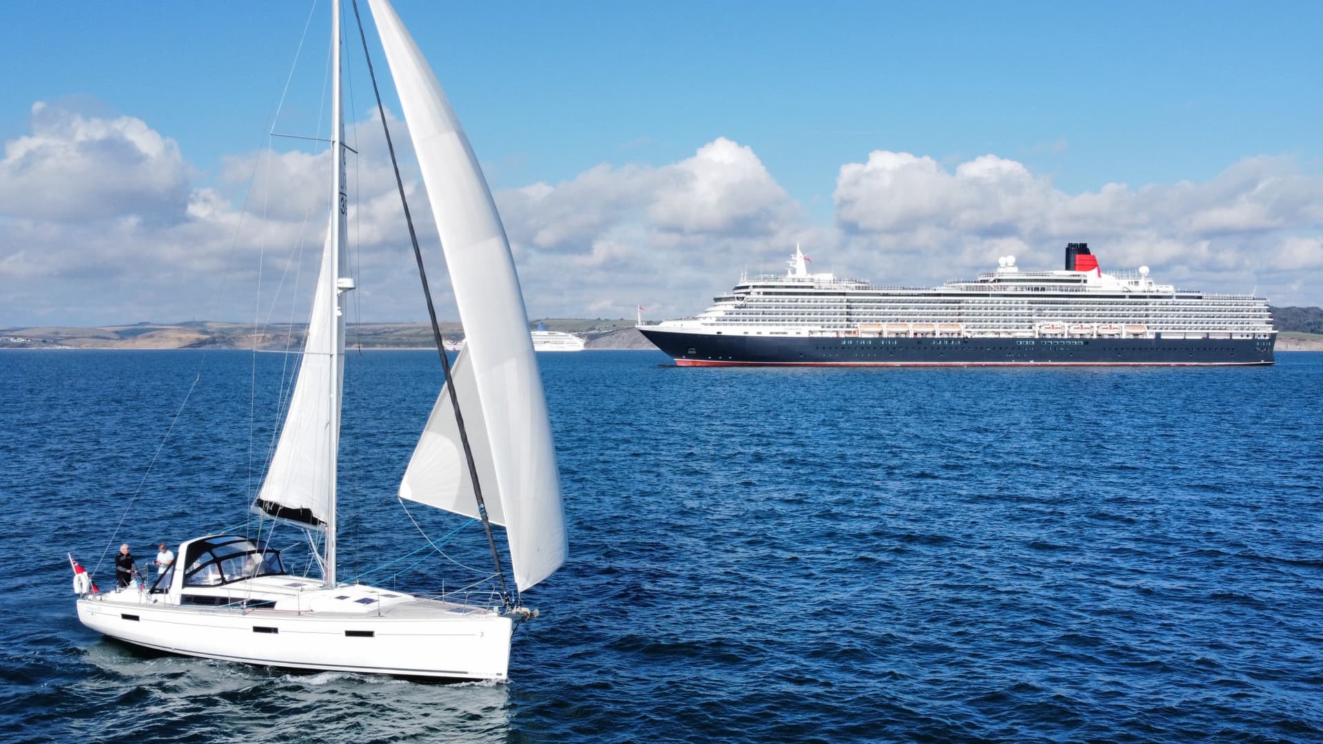 Sailing out from Weymouth