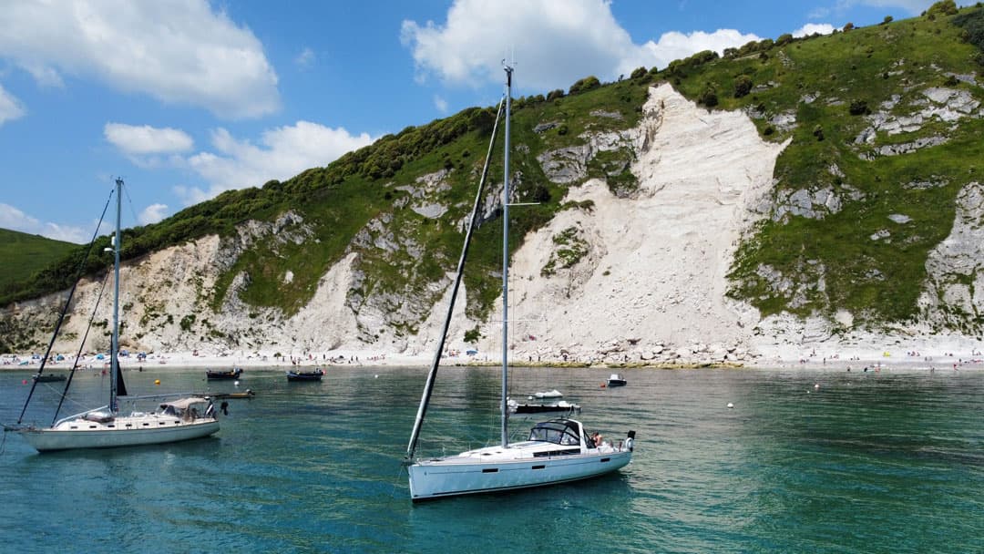 Picturesque Lulworth Cove on the Jurassic Coast